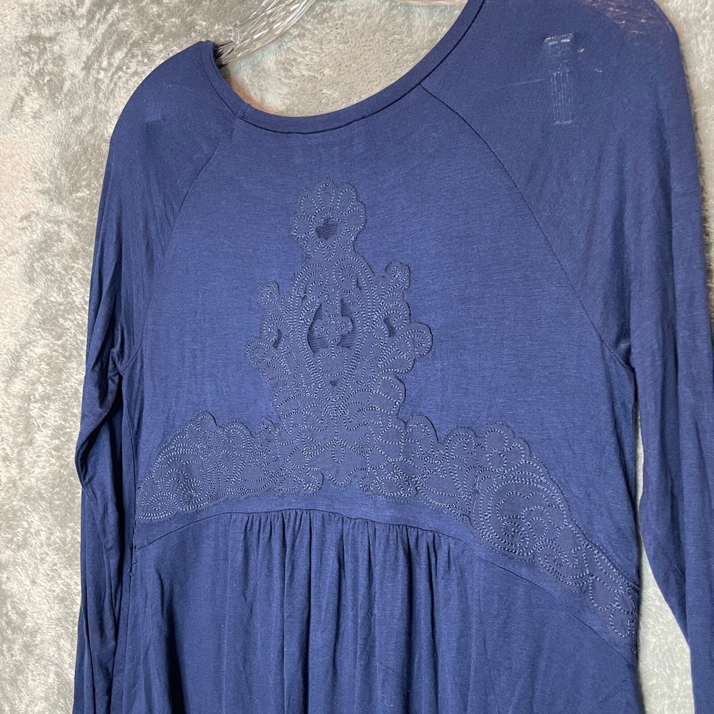 Women Bella Swan Y2K Lace Lightweight Stretch Knit Long Sleeve T Shirt S NWT